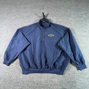 Vintage Sportsmaster Sweatshirt Women's XL Blue Polyester Performance 1/4-Zip